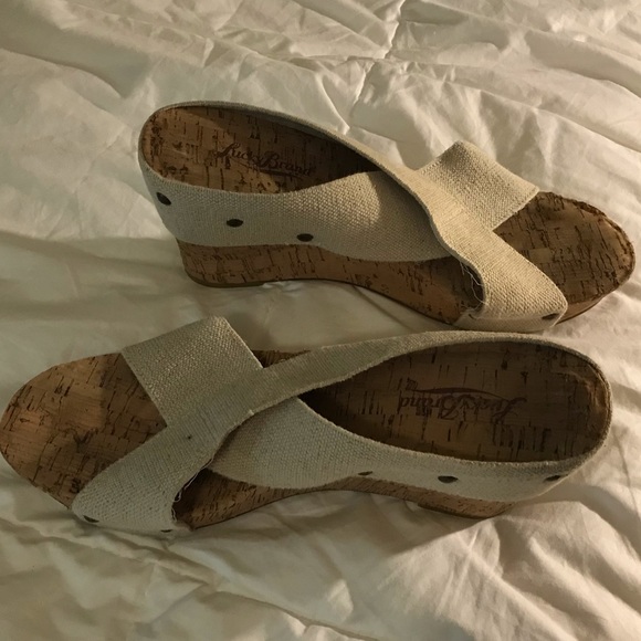 Lucky Brand Miller2 Wedge Sandal Sz 9.5 - Picture 4 of 8